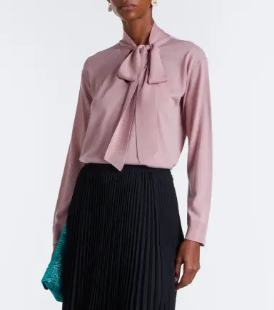 Valentino Tie-neck oversized wool sweater | Thumbnail 2 Valentino Tie-neck oversized wool sweater | Thumbnail 2