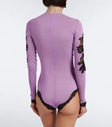 Valentino Turtleneck lace-trimmed bodysuit | Thumbnail 2 Valentino Turtleneck lace-trimmed bodysuit | Thumbnail 2