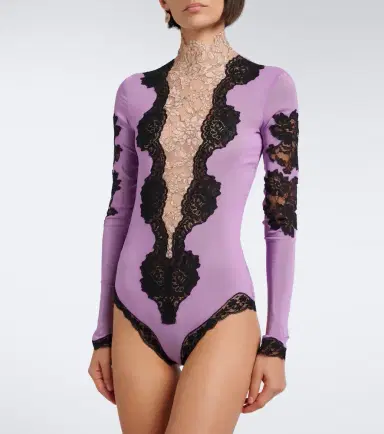 Valentino Turtleneck lace-trimmed bodysuit | Thumbnail 5 Valentino Turtleneck lace-trimmed bodysuit | Thumbnail 5