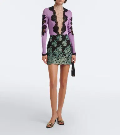 Valentino Turtleneck lace-trimmed bodysuit | Thumbnail 6 Valentino Turtleneck lace-trimmed bodysuit | Thumbnail 6