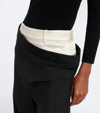 RÓHE Róhe Wool and mohair paneled wide-leg pants | Thumbnail 4 RÓHE Róhe Wool and mohair paneled wide-leg pants | Thumbnail 4