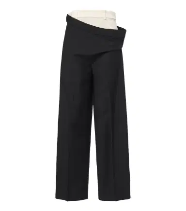 RÓHE Róhe Wool and mohair paneled wide-leg pants | Thumbnail 1 RÓHE Róhe Wool and mohair paneled wide-leg pants | Thumbnail 1