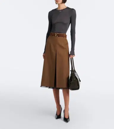Prada Ribbed-knit silk top | Thumbnail 2 Prada Ribbed-knit silk top | Thumbnail 2