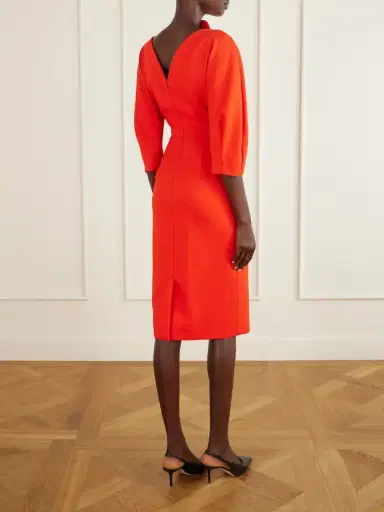 Carolina Herrera Sheath Cinched Stretch-wool Midi Dress | Thumbnail 4 Carolina Herrera Sheath Cinched Stretch-wool Midi Dress | Thumbnail 4
