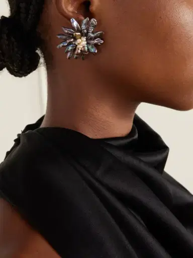 Jennifer Behr Pearlanna Crystal Silver-tone Earrings | Thumbnail 2 Jennifer Behr Pearlanna Crystal Silver-tone Earrings | Thumbnail 2