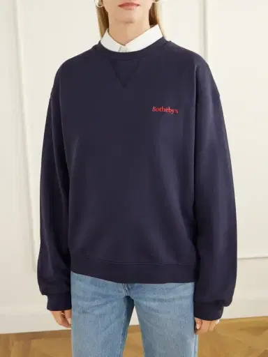 Frame + Sotheby's Logo-embroidered Cotton-jersey Sweatshirt | Thumbnail 3 Frame + Sotheby's Logo-embroidered Cotton-jersey Sweatshirt | Thumbnail 3