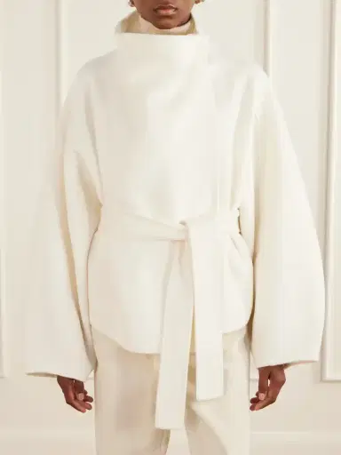 The Frankie Shop Onelle Belted Wool-blend Short Coat | Thumbnail 3 The Frankie Shop Onelle Belted Wool-blend Short Coat | Thumbnail 3
