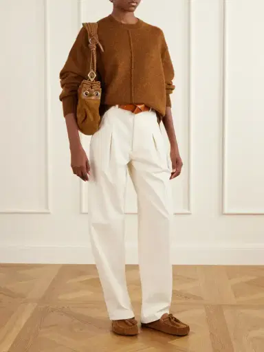 Isabel Marant Lenadia Pleated Stretch-cotton Wide-leg Pants | Thumbnail 2 Isabel Marant Lenadia Pleated Stretch-cotton Wide-leg Pants | Thumbnail 2