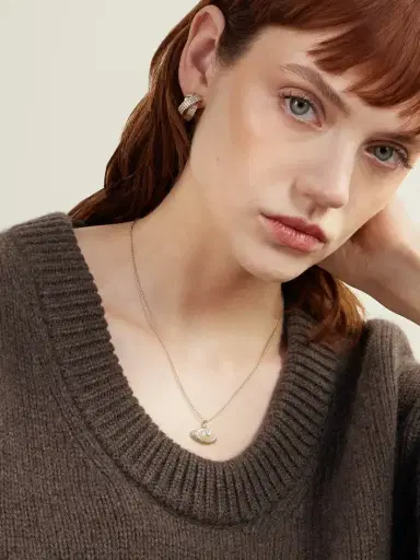 Sydney Evan Large Opal Eye 14-karat Gold Diamond Necklace | Thumbnail 2 Sydney Evan Large Opal Eye 14-karat Gold Diamond Necklace | Thumbnail 2