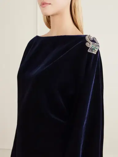 Versace Embellished Velvet Mini Dress | Thumbnail 4 Versace Embellished Velvet Mini Dress | Thumbnail 4