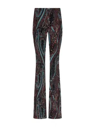 Etro Paisley-appliquéd Mesh Flared Pants | Thumbnail 1 Etro Paisley-appliquéd Mesh Flared Pants | Thumbnail 1