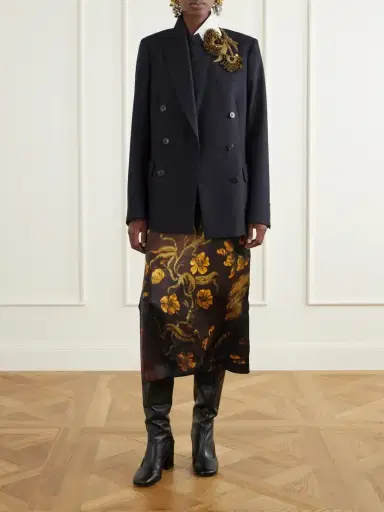 Dries Van Noten Embellished Double-breasted Wool Blazer | Thumbnail 2 Dries Van Noten Embellished Double-breasted Wool Blazer | Thumbnail 2