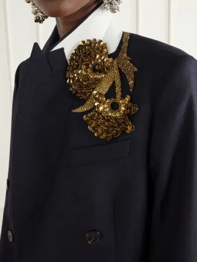 Dries Van Noten Embellished Double-breasted Wool Blazer | Thumbnail 5 Dries Van Noten Embellished Double-breasted Wool Blazer | Thumbnail 5