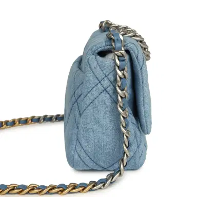 Chanel Chanel Medium 19 Flap Light Blue Denim Mixed Metal Hardware | Thumbnail 3 Chanel Chanel Medium 19 Flap Light Blue Denim Mixed Metal Hardware | Thumbnail 3