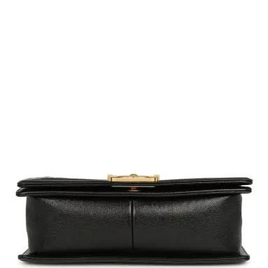 Chanel Pre-owned Chanel Medium Chevron Boy Bag Black Caviar Antique Gold Hardware | Thumbnail 6 Chanel Pre-owned Chanel Medium Chevron Boy Bag Black Caviar Antique Gold Hardware | Thumbnail 6