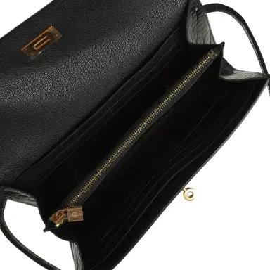 HERMÈS Pre-owned Hermes Kelly Long Wallet Black Shiny Alligator Gold Hardware | Thumbnail 9 HERMÈS Pre-owned Hermes Kelly Long Wallet Black Shiny Alligator Gold Hardware | Thumbnail 9