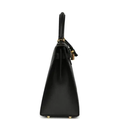 HERMÈS Pre-owned Hermes Kelly Sellier 28 Black Epsom Gold Hardware | Thumbnail 3 HERMÈS Pre-owned Hermes Kelly Sellier 28 Black Epsom Gold Hardware | Thumbnail 3