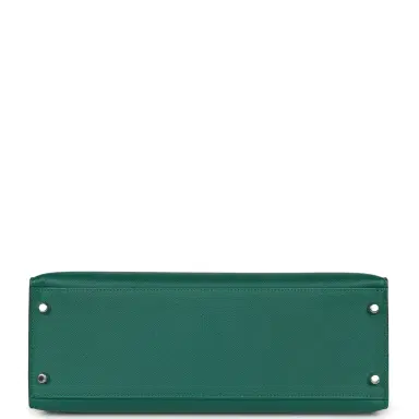 HERMÈS Pre-owned Hermes Kelly Sellier 32 Malachite Epsom Palladium Hardware | Thumbnail 6 HERMÈS Pre-owned Hermes Kelly Sellier 32 Malachite Epsom Palladium Hardware | Thumbnail 6