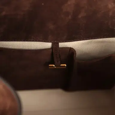 The Row The Row Soft Margaux 15 Bag Mocha Suede Gold Hardware | Thumbnail 10 The Row The Row Soft Margaux 15 Bag Mocha Suede Gold Hardware | Thumbnail 10