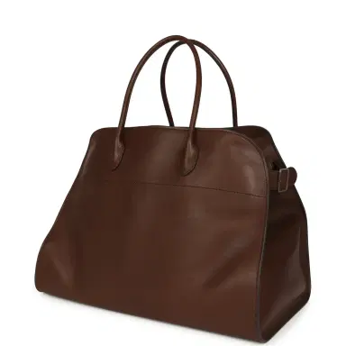The Row The Row Soft Margaux 17 Bag Deep Brown Saddle Silver Hardware | Thumbnail 5 The Row The Row Soft Margaux 17 Bag Deep Brown Saddle Silver Hardware | Thumbnail 5