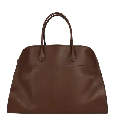 The Row The Row Soft Margaux 17 Bag Deep Brown Saddle Silver Hardware | Thumbnail 1 The Row The Row Soft Margaux 17 Bag Deep Brown Saddle Silver Hardware | Thumbnail 1