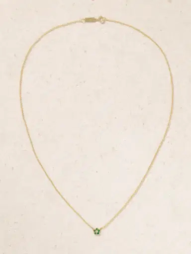 Jennifer Meyer Mini Flower 18-karat Gold, Emerald And Diamond Necklace | Thumbnail 4 Jennifer Meyer Mini Flower 18-karat Gold, Emerald And Diamond Necklace | Thumbnail 4