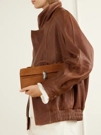 Savette Slim Pochette Suede Tote | Thumbnail 2 Savette Slim Pochette Suede Tote | Thumbnail 2