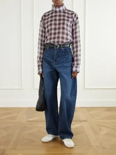 Tibi Reversable Checked Cotton And Silk-blend Shirt | Thumbnail 2 Tibi Reversable Checked Cotton And Silk-blend Shirt | Thumbnail 2