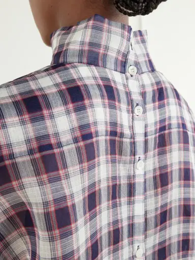 Tibi Reversable Checked Cotton And Silk-blend Shirt | Thumbnail 5 Tibi Reversable Checked Cotton And Silk-blend Shirt | Thumbnail 5