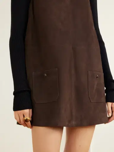 Frame The Safari Tent Suede Mini Dress | Thumbnail 4 Frame The Safari Tent Suede Mini Dress | Thumbnail 4