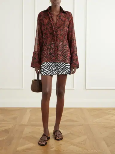 Cala de la Cruz Zebra-print Crepe Mini Skirt | Thumbnail 2 Cala de la Cruz Zebra-print Crepe Mini Skirt | Thumbnail 2