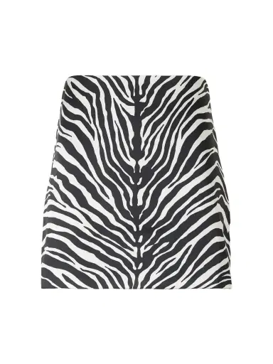 Cala de la Cruz Zebra-print Crepe Mini Skirt | Thumbnail 1 Cala de la Cruz Zebra-print Crepe Mini Skirt | Thumbnail 1