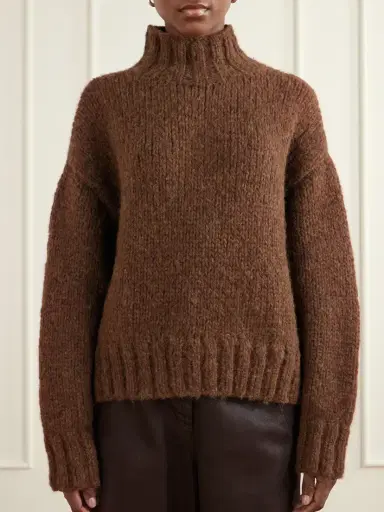 Lauren Manoogian Alpaca, Merino Wool And Cotton-blend Turtleneck Sweater | Thumbnail 3 Lauren Manoogian Alpaca, Merino Wool And Cotton-blend Turtleneck Sweater | Thumbnail 3