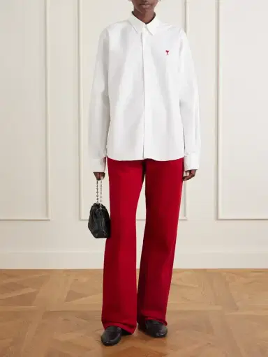 AMI PARIS Adc Embroidered Cotton Oxford Shirt | Thumbnail 2 AMI PARIS Adc Embroidered Cotton Oxford Shirt | Thumbnail 2