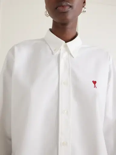 AMI PARIS Adc Embroidered Cotton Oxford Shirt | Thumbnail 4 AMI PARIS Adc Embroidered Cotton Oxford Shirt | Thumbnail 4