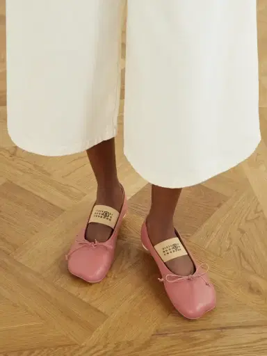 MM6 MAISON MARGIELA Bow-detailed Leather Ballet Flats | Thumbnail 2 MM6 MAISON MARGIELA Bow-detailed Leather Ballet Flats | Thumbnail 2
