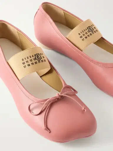 MM6 MAISON MARGIELA Bow-detailed Leather Ballet Flats | Thumbnail 5 MM6 MAISON MARGIELA Bow-detailed Leather Ballet Flats | Thumbnail 5