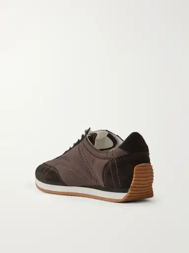 TOTEME Leather-trimmed Shell Sneakers | Thumbnail 3 TOTEME Leather-trimmed Shell Sneakers | Thumbnail 3