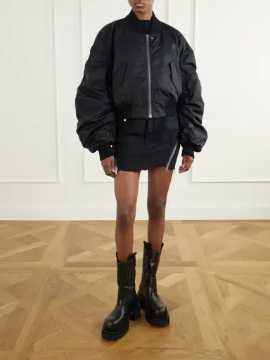 Rick Owens Secchia Padded Cropped Cotton-blend Bomber Jacket | Thumbnail 2 Rick Owens Secchia Padded Cropped Cotton-blend Bomber Jacket | Thumbnail 2