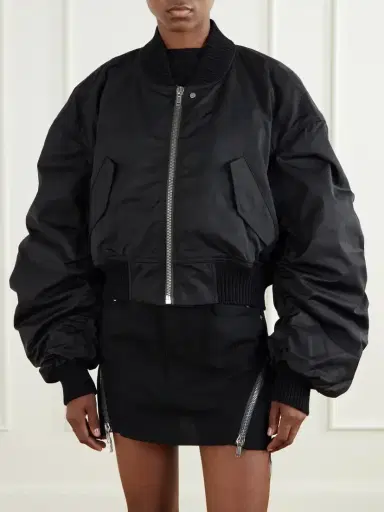 Rick Owens Secchia Padded Cropped Cotton-blend Bomber Jacket | Thumbnail 3 Rick Owens Secchia Padded Cropped Cotton-blend Bomber Jacket | Thumbnail 3