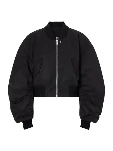 Rick Owens Secchia Padded Cropped Cotton-blend Bomber Jacket | Thumbnail 1 Rick Owens Secchia Padded Cropped Cotton-blend Bomber Jacket | Thumbnail 1