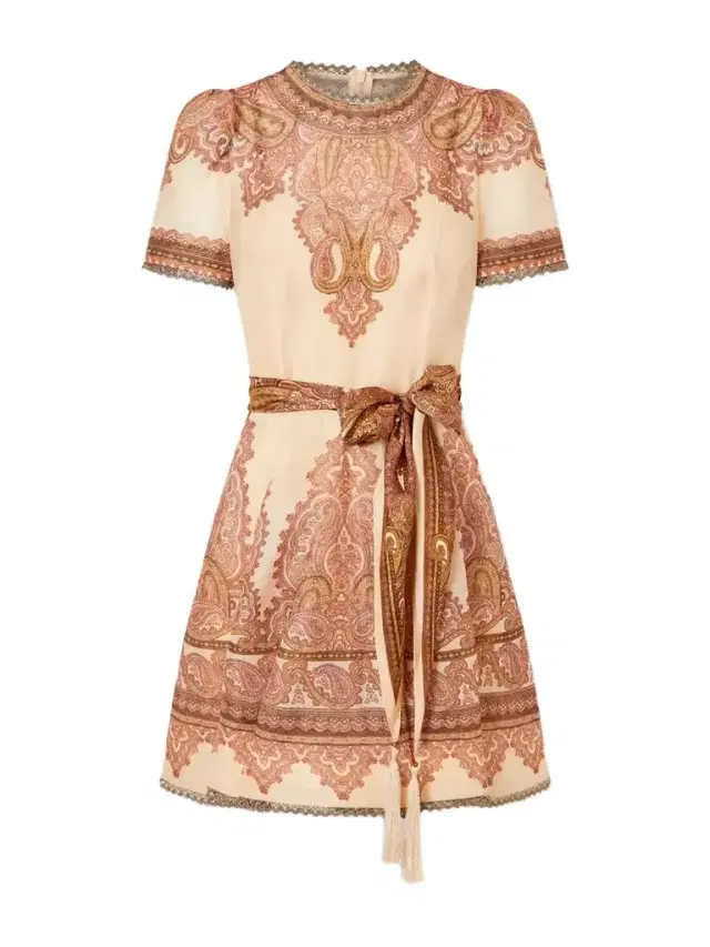 Ascent Picnic Belter Printed Linen And Silk-blend Mini Dress Ascent Picnic Belter Printed Linen And Silk-blend Mini Dress