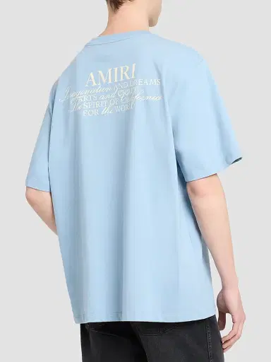 AMIRI Men's Spirit Cotton Crewneck T-Shirt - Ashley Blue - Size Small | Thumbnail 3 AMIRI Men's Spirit Cotton Crewneck T-Shirt - Ashley Blue - Size Small | Thumbnail 3