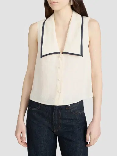 Frame Women's The Cabana Linen Top | Thumbnail 4 Frame Women's The Cabana Linen Top | Thumbnail 4