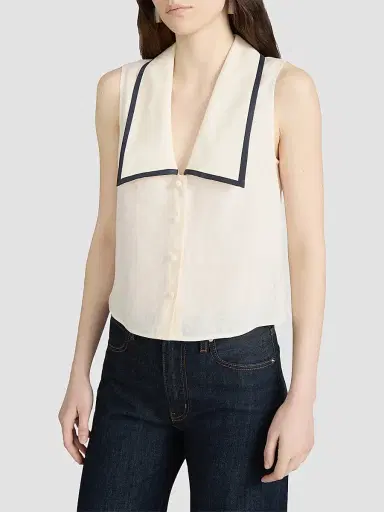 Frame Women's The Cabana Linen Top | Thumbnail 5 Frame Women's The Cabana Linen Top | Thumbnail 5