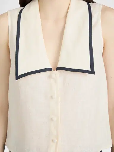 Frame Women's The Cabana Linen Top | Thumbnail 6 Frame Women's The Cabana Linen Top | Thumbnail 6