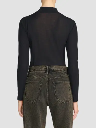 Frame Women's The Shadow Cotton Turtleneck | Thumbnail 2 Frame Women's The Shadow Cotton Turtleneck | Thumbnail 2
