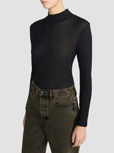 Frame Women's The Shadow Cotton Turtleneck | Thumbnail 5 Frame Women's The Shadow Cotton Turtleneck | Thumbnail 5