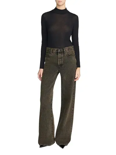 Frame Women's The Shadow Cotton Turtleneck | Thumbnail 1 Frame Women's The Shadow Cotton Turtleneck | Thumbnail 1
