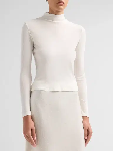 Frame Women's The Shadow Cotton Turtleneck | Thumbnail 4 Frame Women's The Shadow Cotton Turtleneck | Thumbnail 4